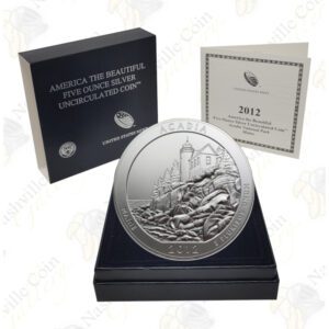 2012-P ACADIA 5 OZ ATB SILVER COIN - SPECIMEN