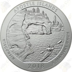 2018-P APOSTLE ISLANDS 5 OZ ATB SILVER COIN - SPECIMEN