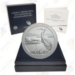 2015-P BOMBAY HOOK 5 OZ ATB SILVER COIN - SPECIMEN