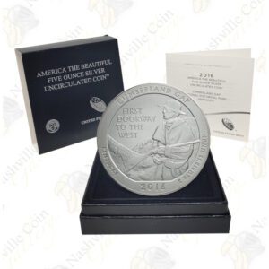 2016-P CUMBERLAND GAP 5 OZ ATB SILVER COIN - SPECIMEN