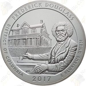 2017-P FREDERICK DOUGLASS 5 OZ ATB SILVER COIN - SPECIMEN