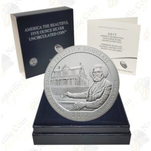 2017-P FREDERICK DOUGLASS 5 OZ ATB SILVER COIN - SPECIMEN