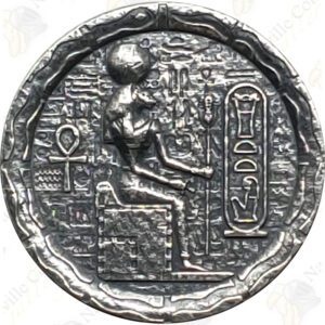 Monarch Egyptian Cat Goddess Bastet High Relief 1/2 oz .999 fine silver round