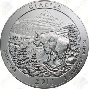 2011-P GLACIER 5 OZ ATB SILVER COIN - SPECIMEN