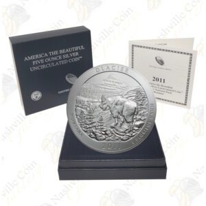 2011-P GLACIER 5 OZ ATB SILVER COIN - SPECIMEN