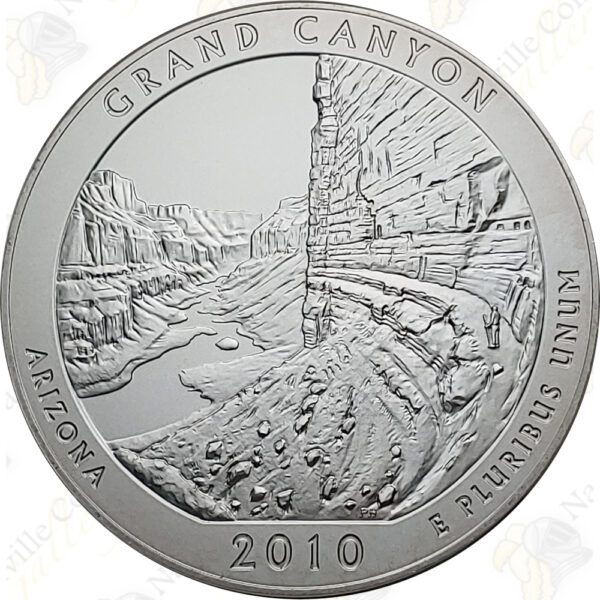 2010-P GRAND CANYON 5 OZ ATB SILVER COIN - SPECIMEN