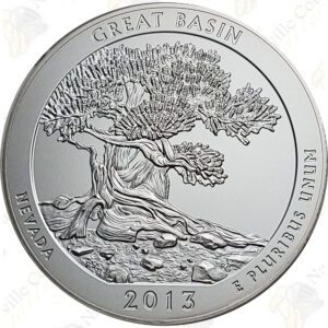 2013-P GREAT BASIN 5 OZ ATB SILVER COIN - SPECIMEN