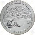 2014-P GREAT SAND DUNES 5 OZ ATB SILVER COIN - SPECIMEN