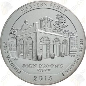 2016-P HARPERS FERRY 5 OZ ATB SILVER COIN - SPECIMEN