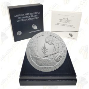 2020-P MARSH-BILLINGS-ROCKEFELLER S 5 OZ ATB SILVER COIN - SPECIMEN