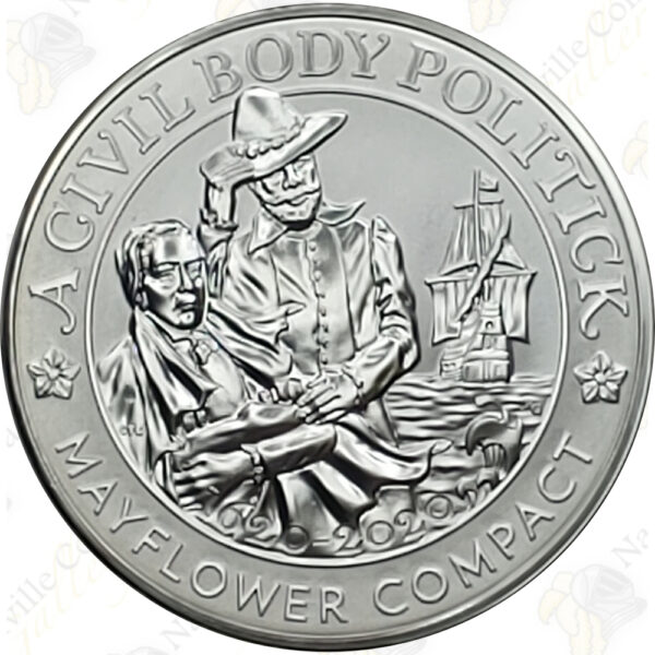 2020 US Mint Mayflower 400th Anniversary Silver Reverse Proof Medal