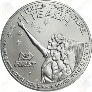 2021 Christa McAuliffe Commemorative Uncirculated Silver Dollar