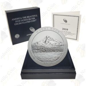 2010-P MOUNT HOOD 5 OZ ATB SILVER COIN - SPECIMEN