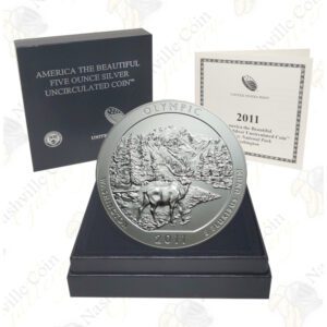 2011-P OLYMPIC 5 OZ ATB SILVER COIN - SPECIMEN