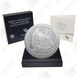 2017-P OZARK RIVERWAYS 5 OZ ATB SILVER COIN - SPECIMEN