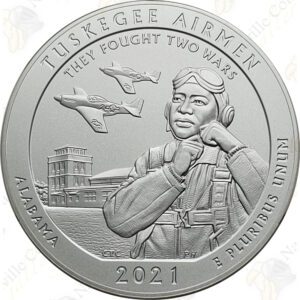 2021-P TUSKEGEE AIRMEN 5 OZ ATB SILVER COIN - SPECIMEN