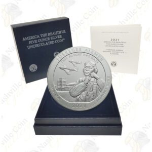 2021-P TUSKEGEE AIRMEN 5 OZ ATB SILVER COIN - SPECIMEN