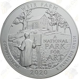 2020-P WEIR FARM 5 OZ ATB SILVER COIN - SPECIMEN