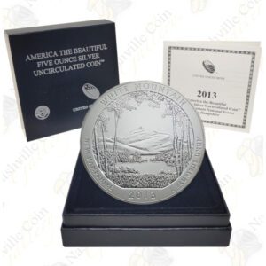 2013-P WHITE MOUNTAIN 5 OZ ATB SILVER COIN - SPECIMEN