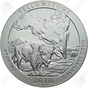 2010-P YELLOWSTONE 5 OZ ATB SILVER COIN - SPECIMEN