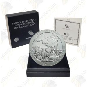 2010-P YELLOWSTONE 5 OZ ATB SILVER COIN - SPECIMEN