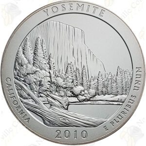 2010-P YOSEMITE 5 OZ ATB SILVER COIN - SPECIMEN