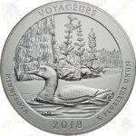 2018-P VOYAGEURS 5 OZ ATB SILVER COIN - SPECIMEN