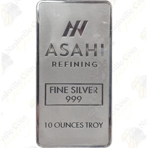 Asahi 10 oz .999 fine silver bar