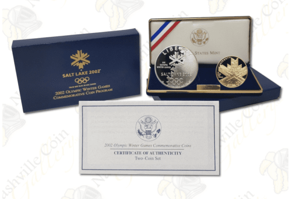 2002 Salt Lake City Olympic Winter Games 2-coin Proof Set