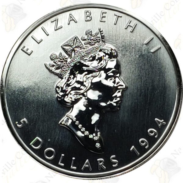 1994 Canada 1 oz .9999 fine silver Maple Leaf