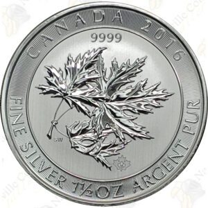 2016 Canada $8 1.5 oz fine silver SuperLeaf