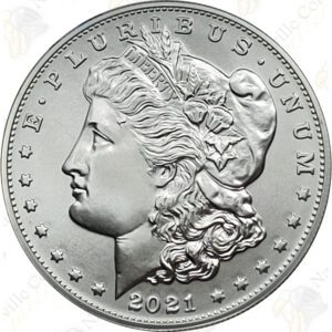 2021-CC Morgan Silver Dollar with box and COA -- .858 oz pure silver.