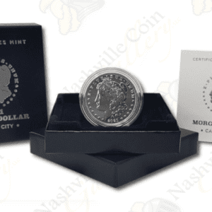 2021-CC Morgan Silver Dollar with box and COA -- .858 oz pure silver.