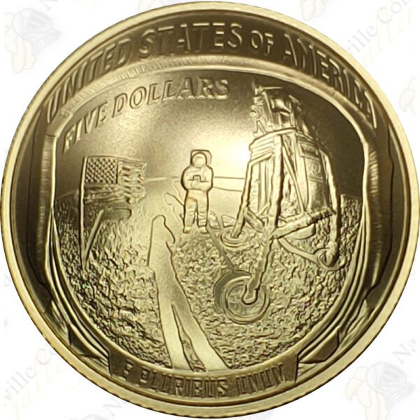 2019 Apollo 11 Uncirculated $5 Gold Commemorative Coin