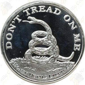 Don't Tread On Me - Boston Tea Party 1 oz Silver Round