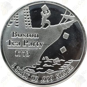 Don't Tread On Me - Boston Tea Party 1 oz Silver Round