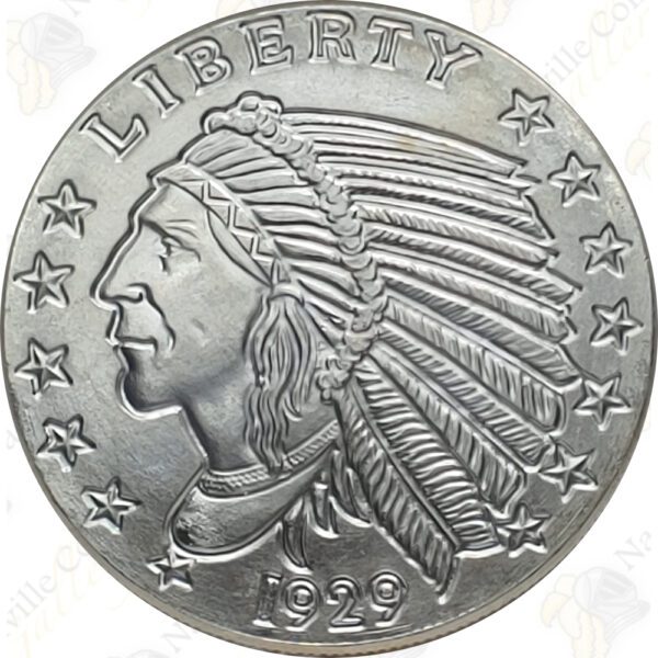 Golden State Mint 1 oz .999 fine silver Incuse Indian round