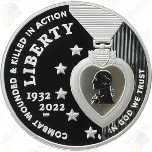 2022 Purple Heart Proof Silver Dollar