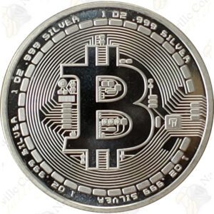 Sunshine Mint / Kitco 1 oz .999 fine "Bitcoin" Silver Round