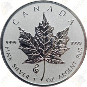 2013 Canada 1 oz. Silver Maple Leaf (Snake Privy)