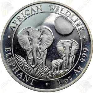 2014 Somalia 1 oz .999 fine silver Elephant