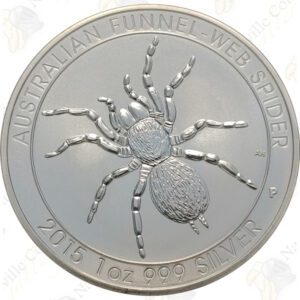 2015 Australia 1 oz .999 fine silver Funnel Web Spider