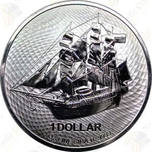 2022 Cook Islands HMS Bounty 1 oz .9999 fine silver