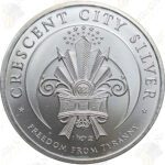 2017 Crescent City Silver (Golden State Mint) 1 oz "Bankster Justice" silver round