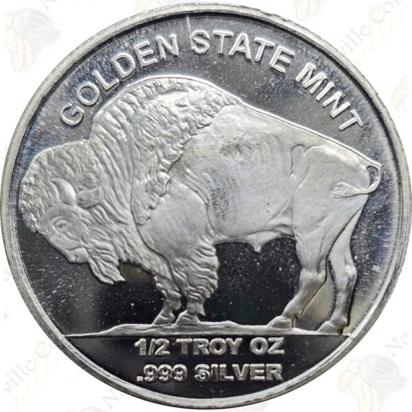 Golden State Mint 1/2 oz .999 fine silver Buffalo round