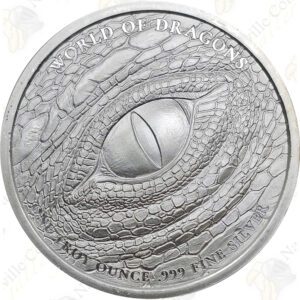 Golden State Mint "World of Dragons" - The Aztec - 1 oz .999 fine silver
