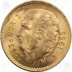 Mexico 5 pesos -- .1205 oz gold