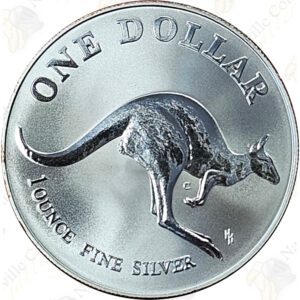 1993 Australia 1 oz .999 fine silver Kangaroo