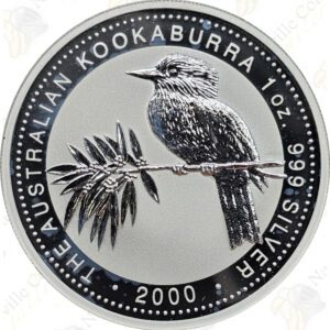 2000 Australia 1 oz .999 fine silver Kookaburra