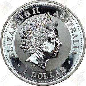 2001 Australia 1 oz .999 fine silver Kookaburra